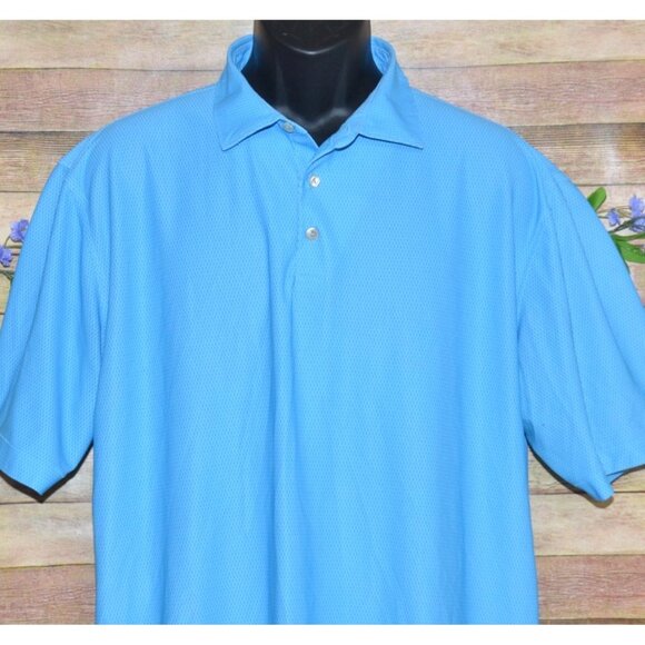 Peter Millar Summer Comfort Men's Blue Polo Shirt Size XL Golfing Casual - Picture 2 of 7